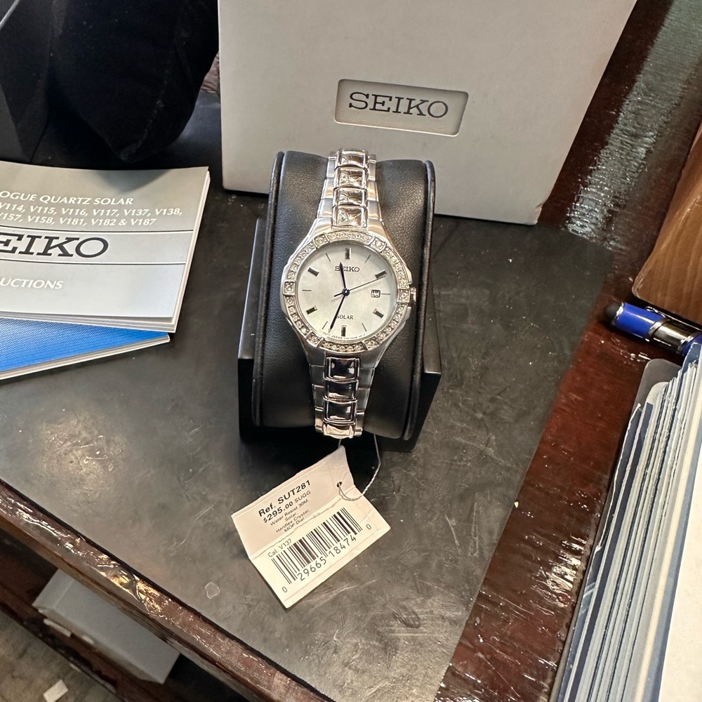 SEIKO Core Solar Mother of Pearl Dial Ladies Watch